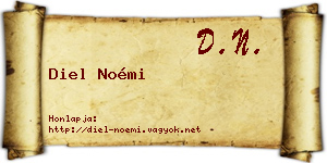 Diel Noémi névjegykártya